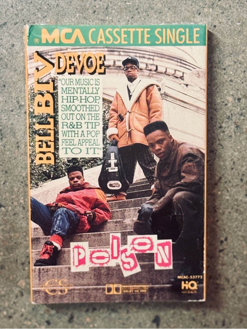 LIKE NEW / RARE - 1990 MCA Cassette Single "Poison" by Bell Biv DeVoe
